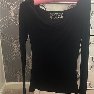 Chic Black Long Sleeve Women's Top